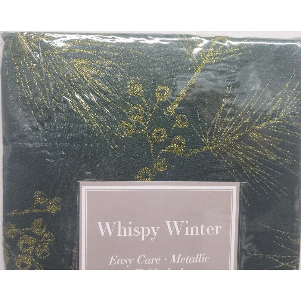 Fabric Metallic Tablecloth, 60